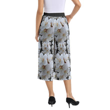 Cargar imagen en el visor de la galería, TRP Floral Print 01-01 Designer Elastic High Waist Wide Leg Capris