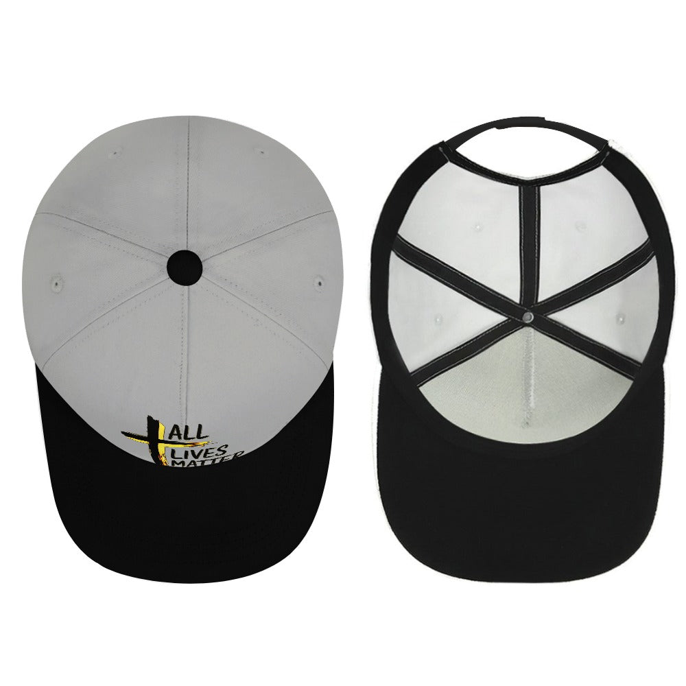 Outspoken Designs 04-01 "All Lives Matter" Designer Curved Brim Baseball Cap (7 colors)