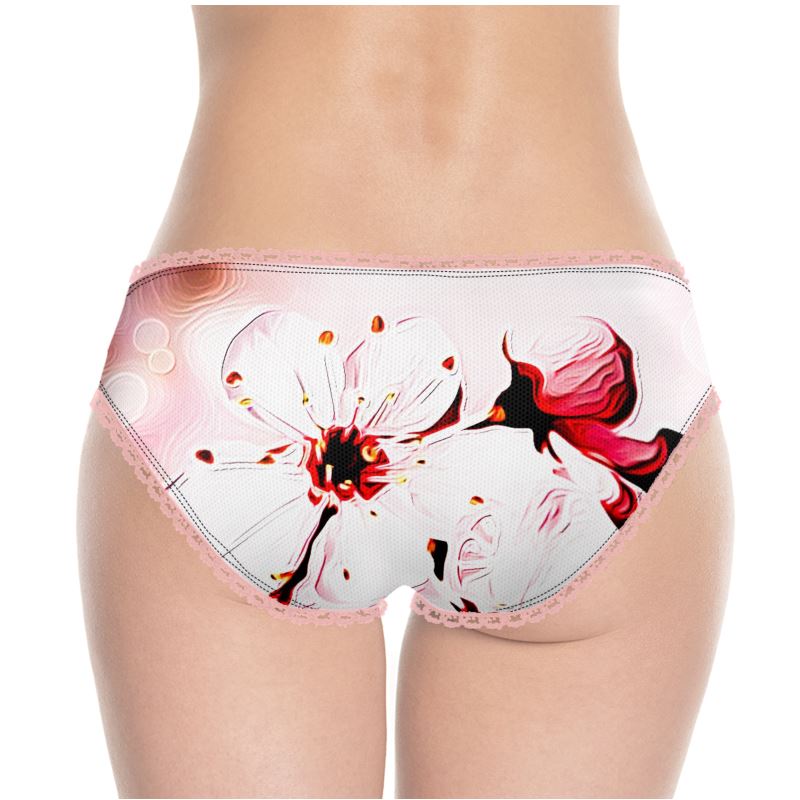 Floral Embosses: Pictorial Cherry Blossoms 01-02 Ladies Designer Briefs