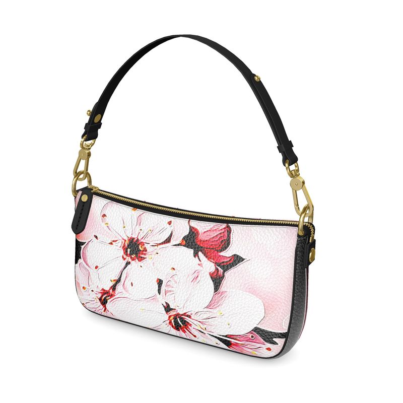 Floral Embosses: Pictorial Cherry Blossoms 01-02 Designer Baguette Bag (Shoulder/Grab Strap)