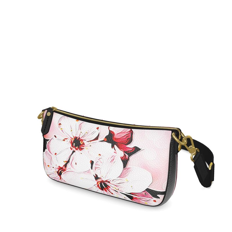 Floral Embosses: Pictorial Cherry Blossoms 01-02 Designer Baguette Bag (Shoulder/Grab Strap)