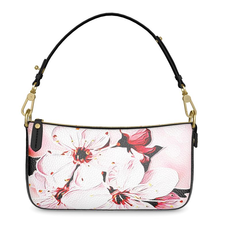 Floral Embosses: Pictorial Cherry Blossoms 01-02 Designer Baguette Bag (Shoulder/Grab Strap)