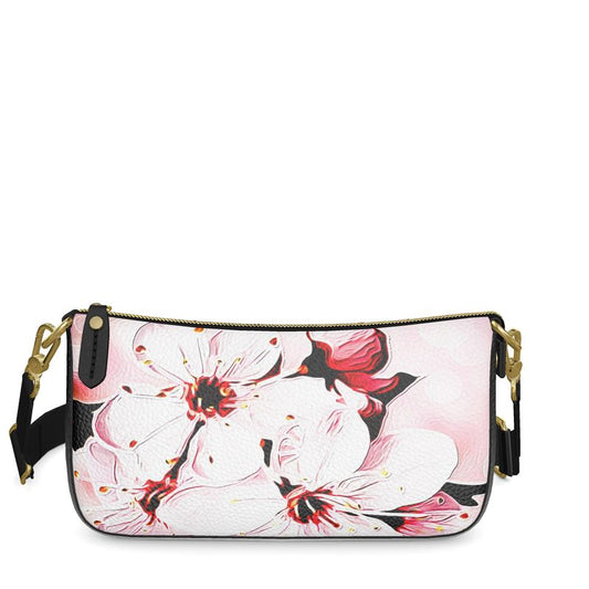 Floral Embosses: Pictorial Cherry Blossoms 01-02 Designer Baguette Bag (Shoulder/Grab Strap)