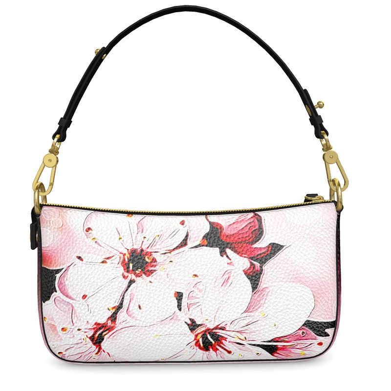 Floral Embosses: Pictorial Cherry Blossoms 01-02 Designer Baguette Bag (Shoulder/Grab Strap)