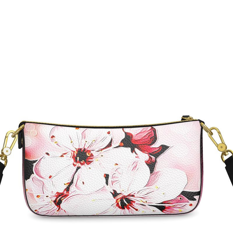 Floral Embosses: Pictorial Cherry Blossoms 01-02 Designer Baguette Bag (Shoulder/Grab Strap)