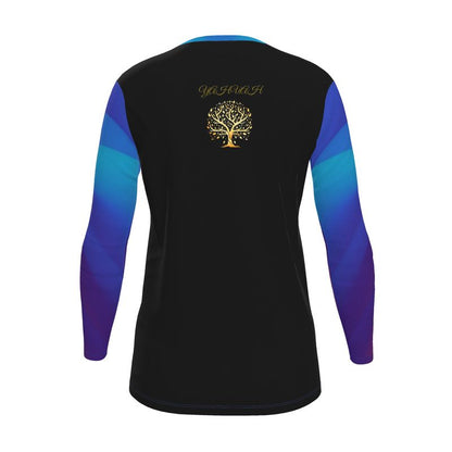 Yahuah: Tree of Life (01-02) - Royal Raiment | Women's V-neck Long Sleeve Jersey Tee