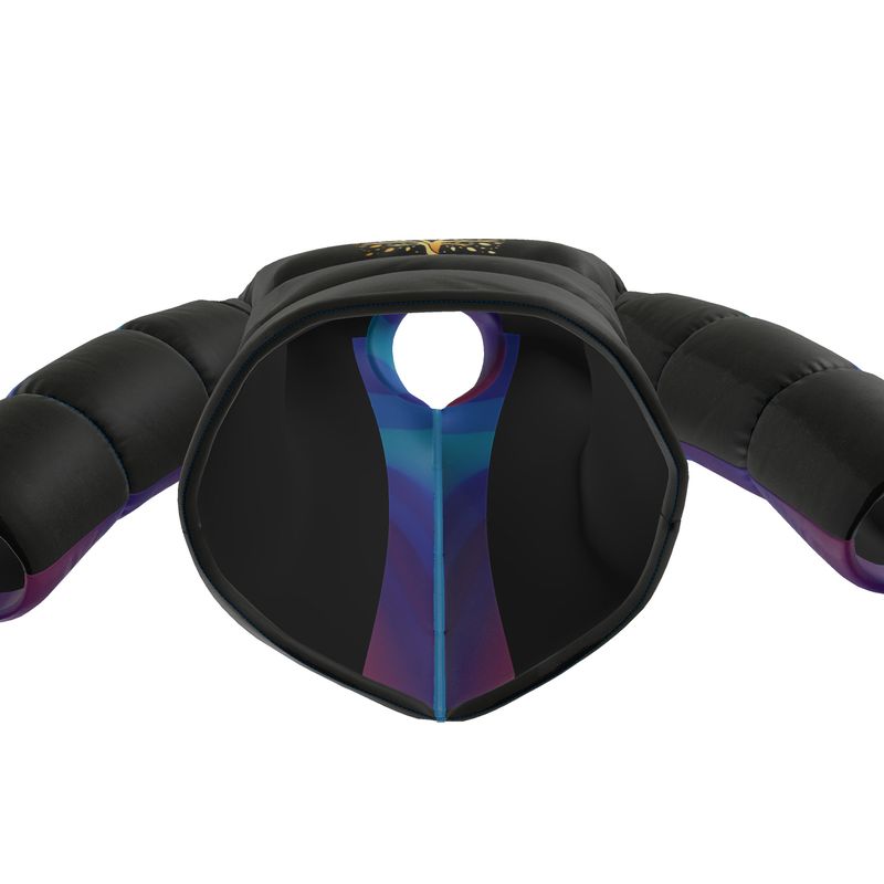 Yahuah-Tree of Life 01 Royal Men's Designer Stand Collar Puffer Jacket