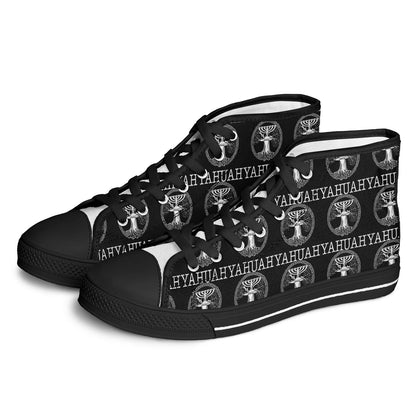Yahuah: Tree of Life (02-05) - The Dualism Refined |Unisex High Top Canvas Sneakers (Style 02)