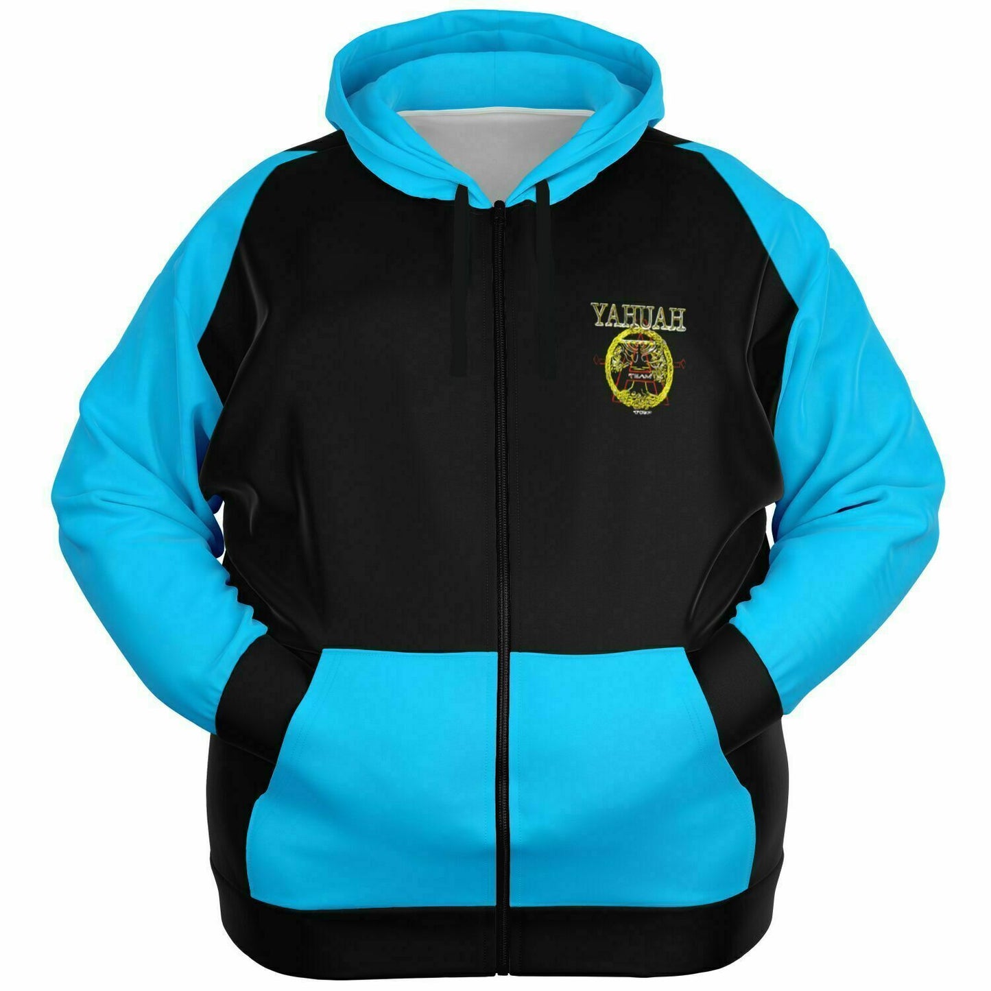 A-Team 01 Blue Designer Fashion Triblend Plus Size Unisex Full Zip Hoodie