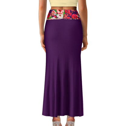 TRP Floral Print 03: Hibiscus Flowers 01-01 Tropical Bloom Mermaid Skirt