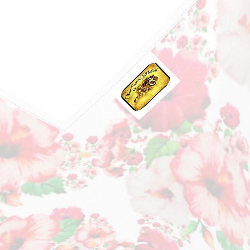 TRP Floral Print 03: Hibiscus Flowers Designer Silk Slip Midi Dress