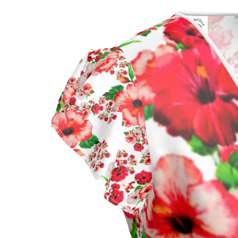 TRP Floral Print 03: Hibiscus Flowers Designer Tea Dress