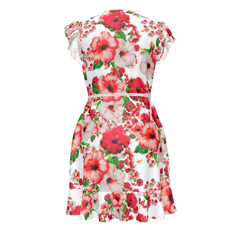 TRP Floral Print 03: Hibiscus Flowers Designer Tea Dress