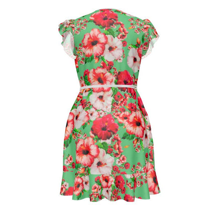 TRP Floral Print 03: Hibiscus Flowers 01-02 Tropical Bloom Tea Dress