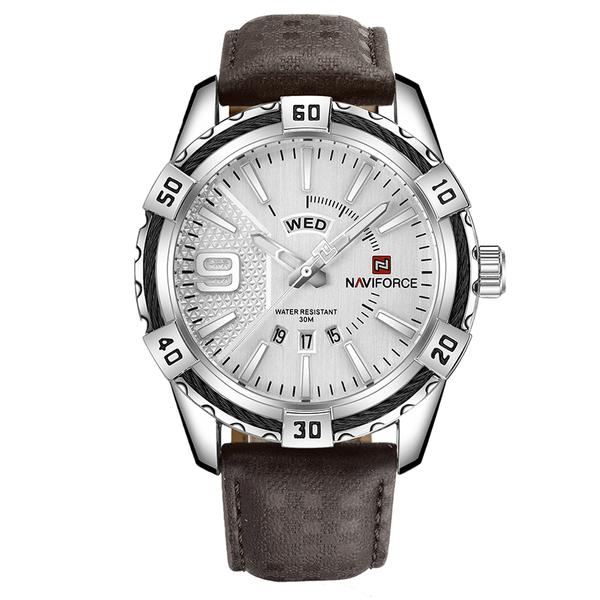 NAVIFORCE Quartz 30m Waterproof Male Sport Watch with Leather Band (5 colors)