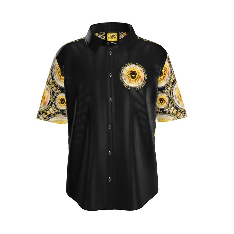 Yahusha-The Lion of Judah 03-01 Men's Designer Spread Collar Shirt