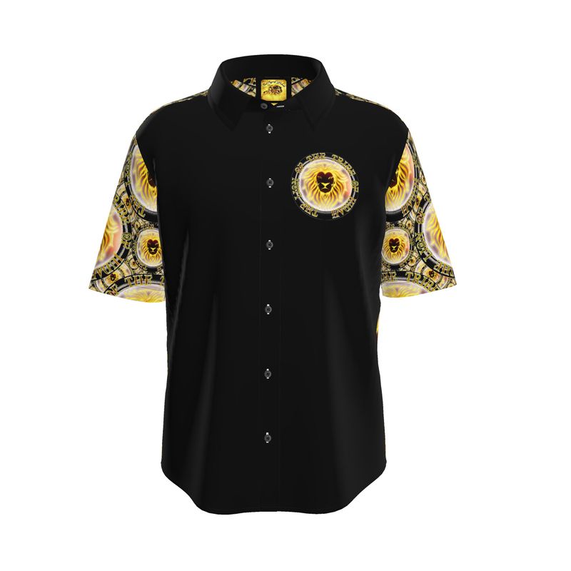 Yahusha-The Lion of Judah 03-01 Men's Designer Spread Collar Shirt
