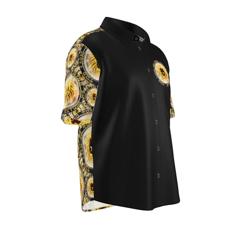 Yahusha-The Lion of Judah 03-01 Men's Designer Spread Collar Shirt