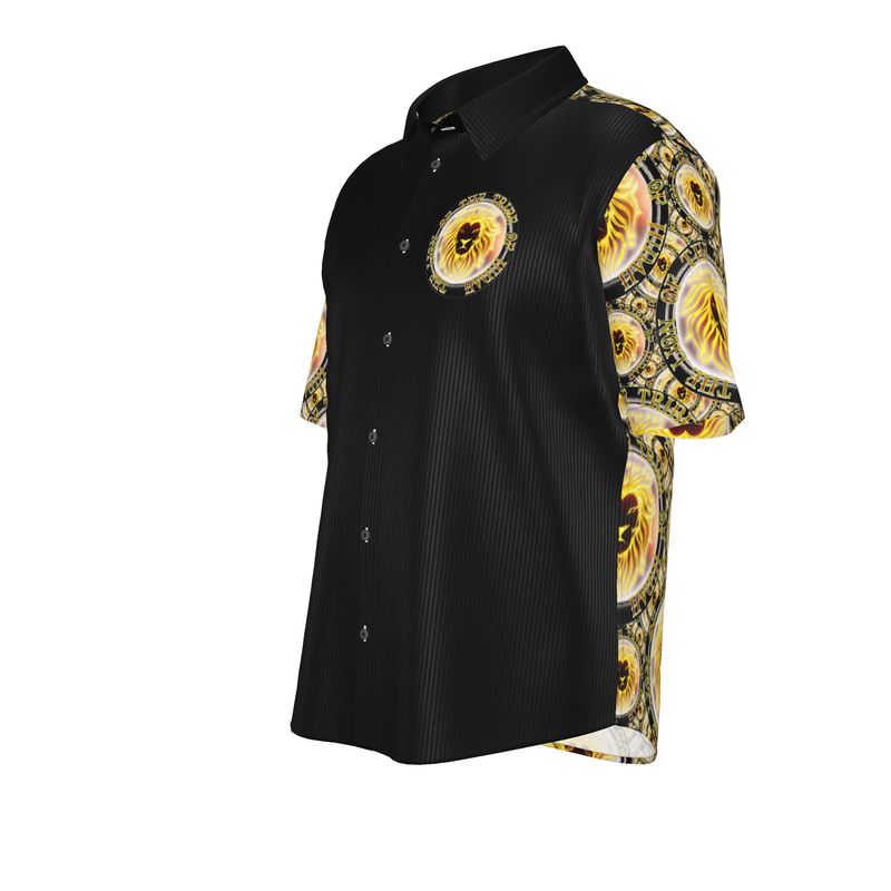 Yahusha-The Lion of Judah 03-01 Men's Designer Spread Collar Shirt