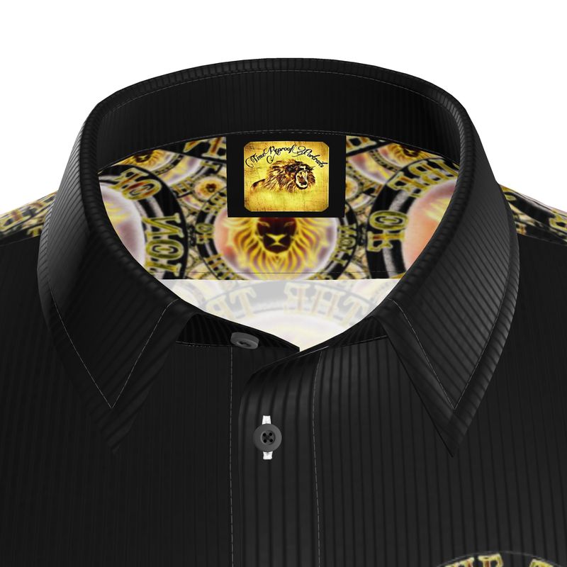 Yahusha-The Lion of Judah 03-01 Men's Designer Spread Collar Shirt