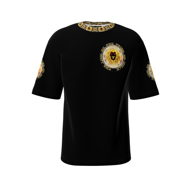 Yahusha-The Lion of Judah 03-01 Men's Designer Oversized T-shirt