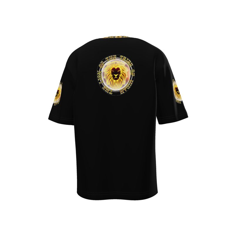 Yahusha-The Lion of Judah 03-01 Men's Designer Oversized T-shirt