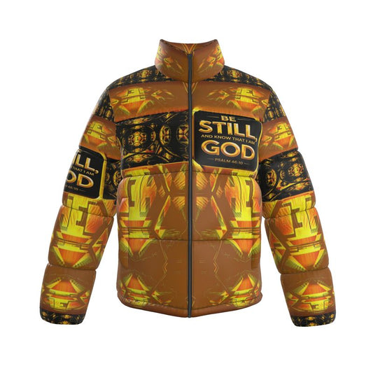 Hebrew World 03 Royal Men's Designer Puffer Jacket