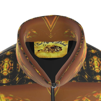 Hebrew World 01-03 Sacred Stillness Psalm 46:10 Men's Stand Collar Puffer Jacket