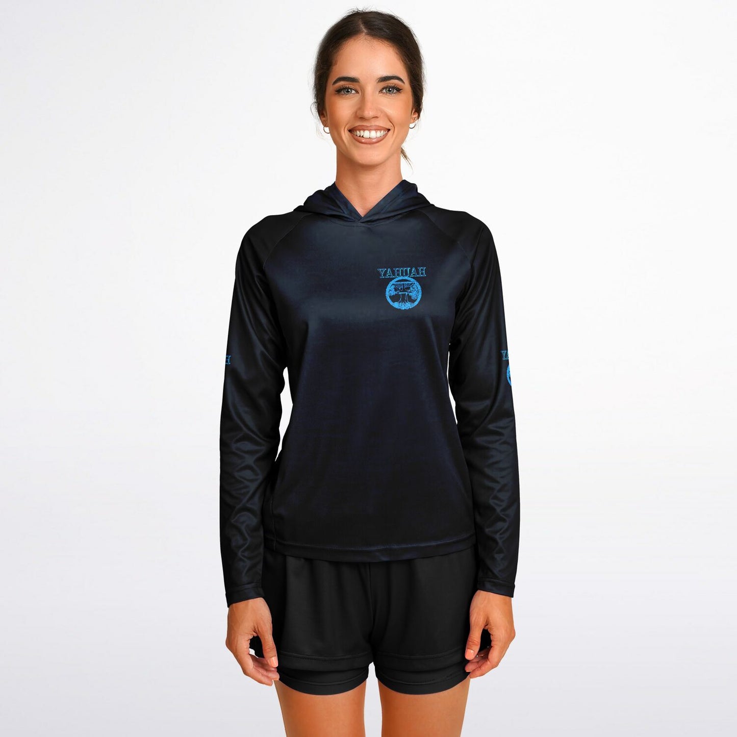 Yahuah-Tree of Life 02-02 Ladies Designer Lightweight Raglan Hoodie