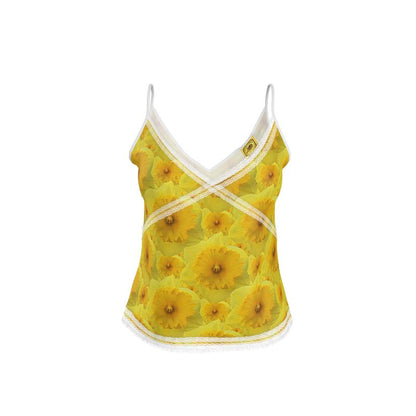 TRP Floral Print 09: Tulips 01 Lace Trim Cami