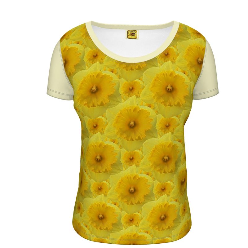 TRP Floral Print 09: Tulips 01 Designer Scoop Neck T-shirt