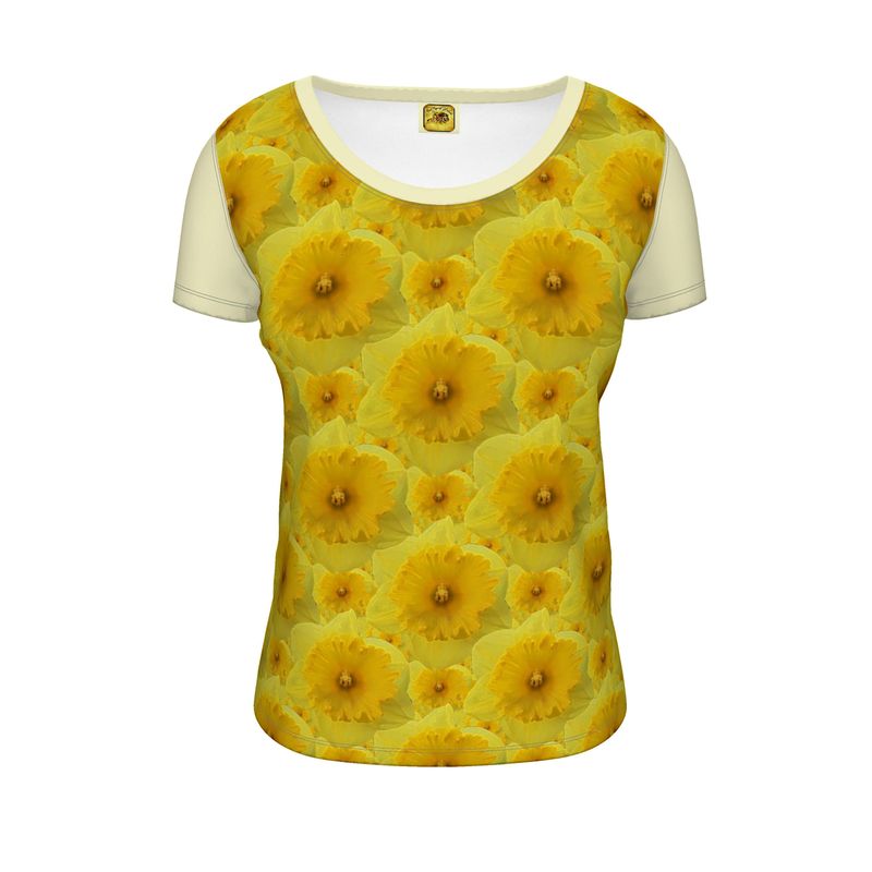 TRP Floral Print 09: Tulips 01 Designer Scoop Neck T-shirt