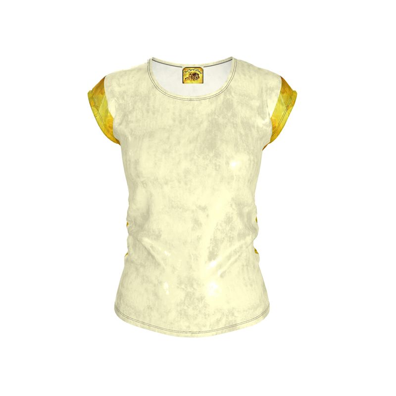 TRP Floral Print 09: Tulips 01 Designer Loose Fit Cap Sleeve T-shirt