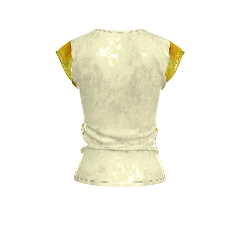 TRP Floral Print 09: Tulips 01 Designer Loose Fit Cap Sleeve T-shirt