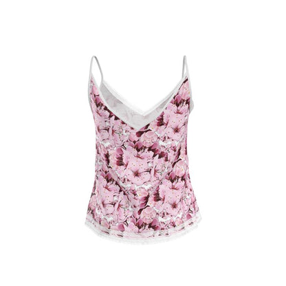 TRP Floral Print 01: Whimsical Sakura Symphony 01-01 Lace Trim Cami