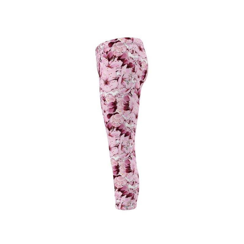 TRP Floral Print 01: Cherry Blossoms 01 Designer Capri Leggings
