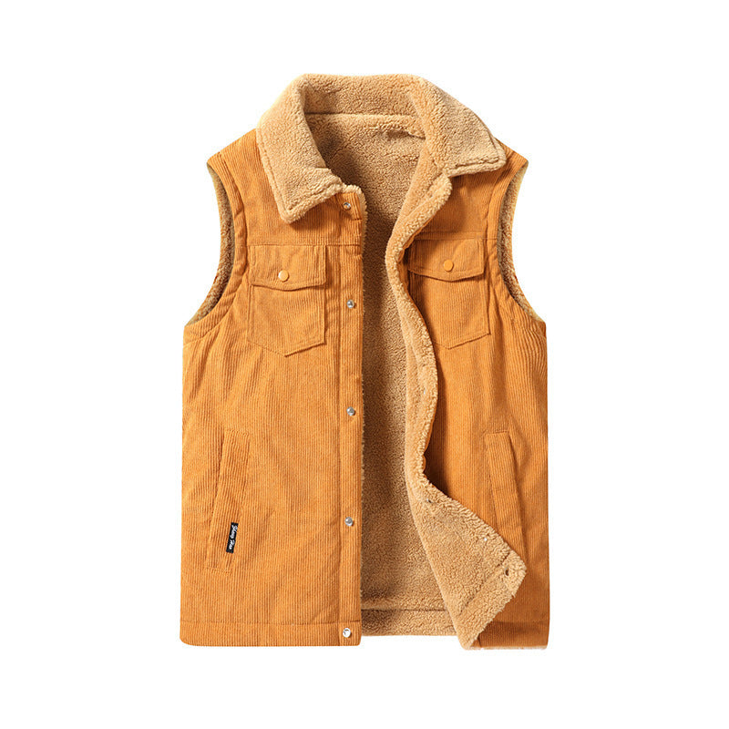 Retro Thickened Corduroy Male Vest (3 colors)