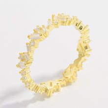 Cargar imagen en el visor de la galería, 925 Sterling Silver/Gold Plated Inlaid Zircon Ring