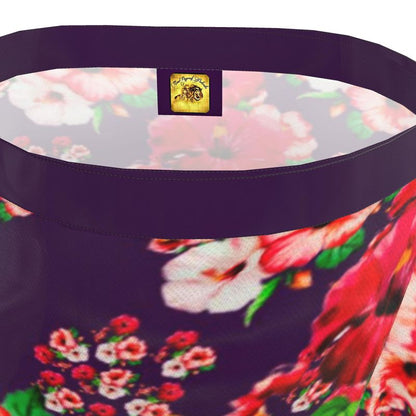 TRP Floral Print 03: Hibiscus Flowers 01-01 Tropical Bloom Ruffle Wrap Midi Skirt