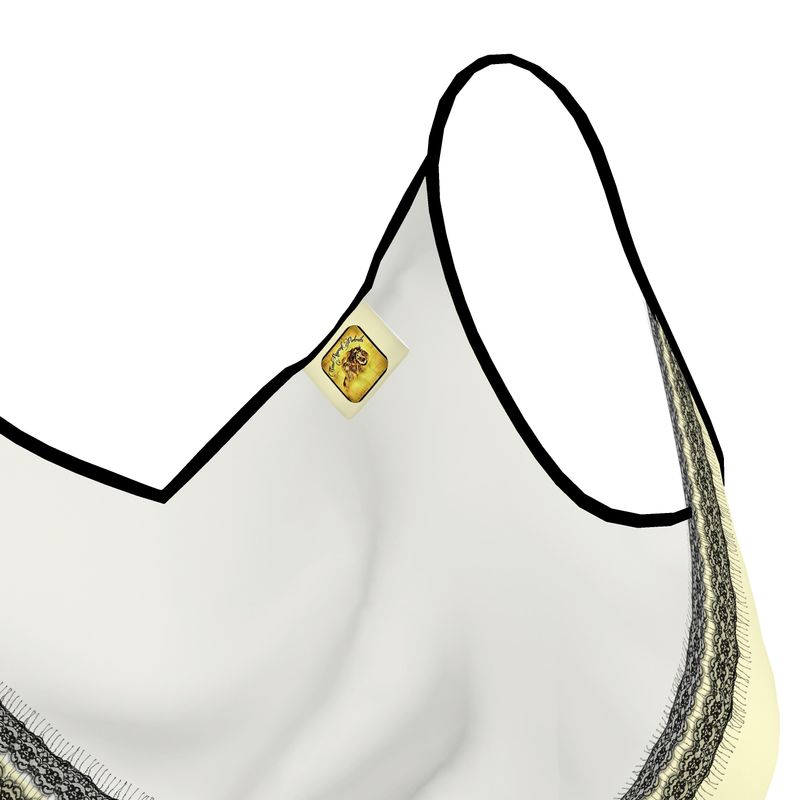 TRP Floral Print 03: Hibiscus Flowers 01-01 Tropical Bloom Lace Trim Cami