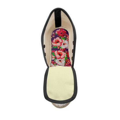 TRP Floral Print 03: Hibiscus Flowers 01-01 Tropical Bloom Espadrille Wedge Sneakers