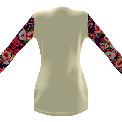 TRP Floral Print 03: Hibiscus Flowers 01-01 Tropical Bloom Jersey Cardigan