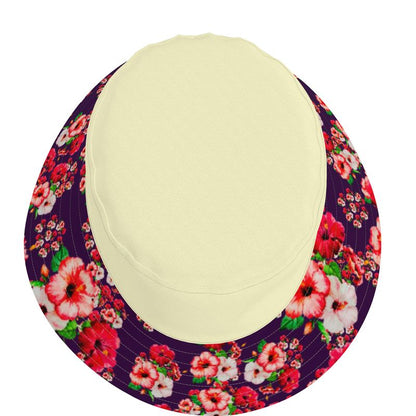 TRP Floral Prints (03): Hibiscus Flowers (01-01) "Argaman Vines" | Bucket Hat