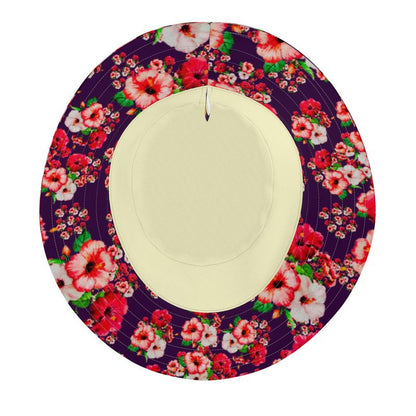 TRP Floral Prints (03): Hibiscus Flowers (01-01) "Argaman Vines" | Bucket Hat