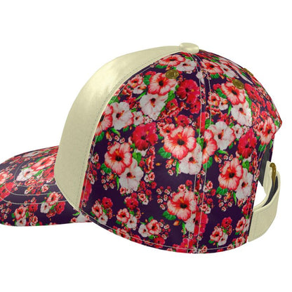 TRP Floral Print 03: Hibiscus Flowers 01-01 Tropical Bloom Baseball Cap
