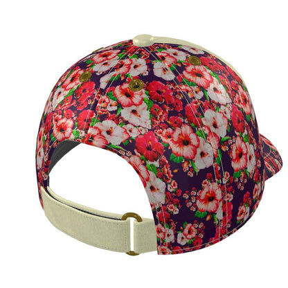TRP Floral Print 03: Hibiscus Flowers 01-01 Tropical Bloom Baseball Cap