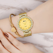 Cargar imagen en el visor de la galería, MISSFOX Ladies Quartz Waterproof Stainless Steel 18k Gold Plated Wristwatch (4 styles)