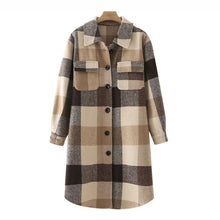 Load image into Gallery viewer, Women&#39;s Fashion Plaid Trench Coat