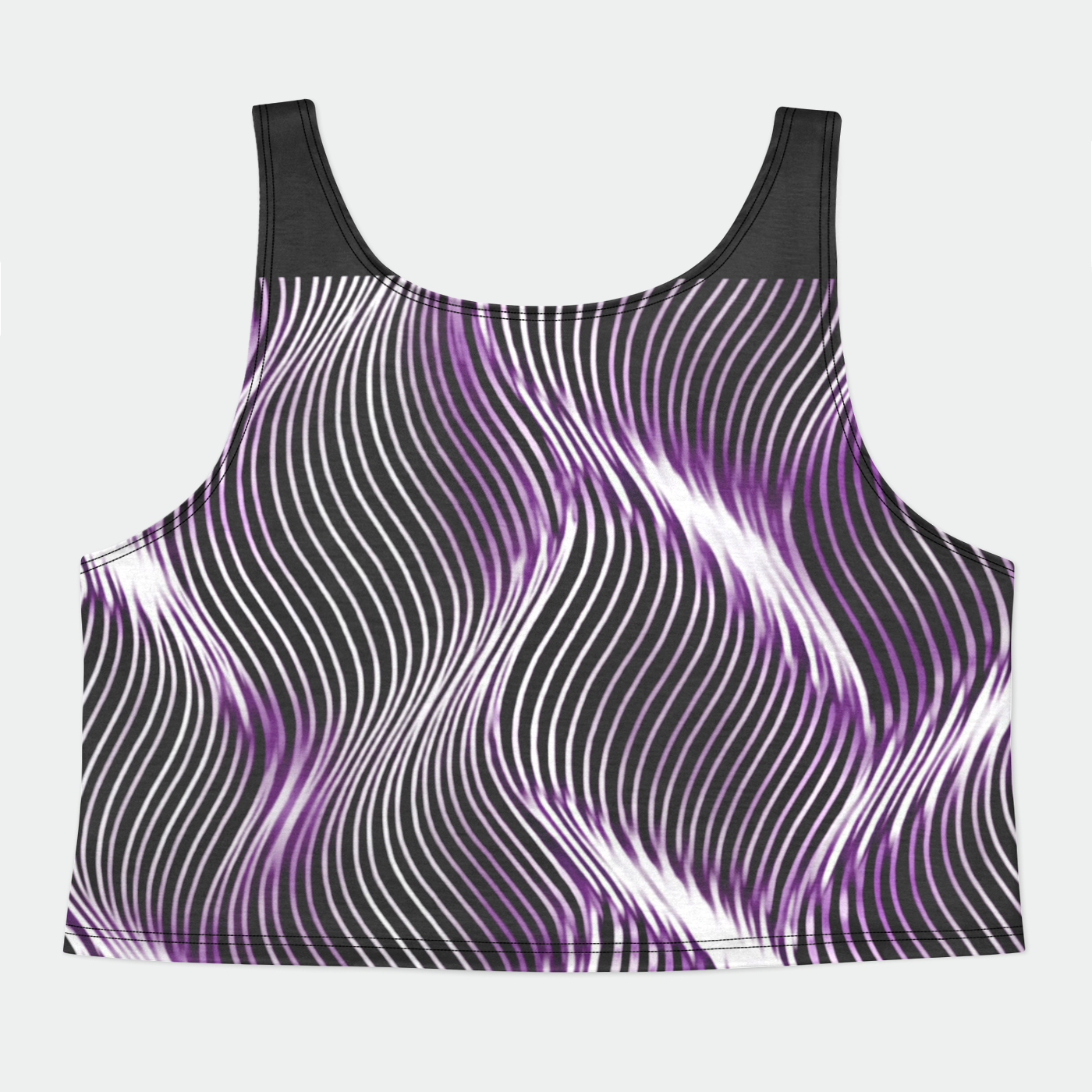 TRP Twisted Patterns 04: Weaved Metal Waves 01-01 Designer Scoop Neck Cropped Tank Top