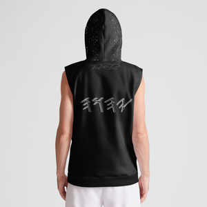 Yahuah Logo 01-01 Men's Designer Poly Tech Fleece Sleeveless Pullover Hoodie